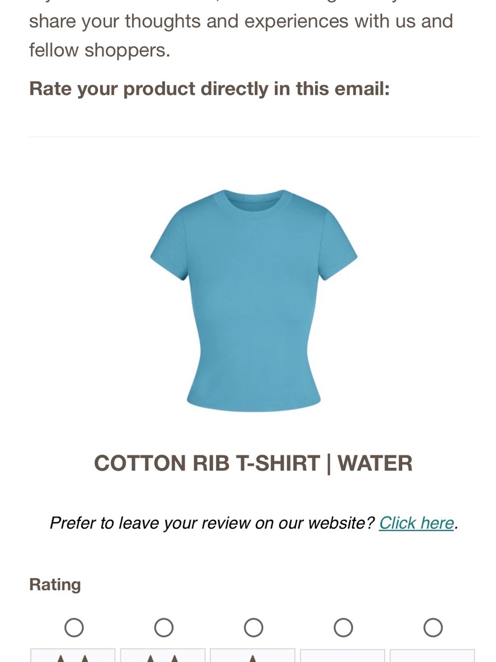 SKIMS Baby Blue Ribbed Crop Top